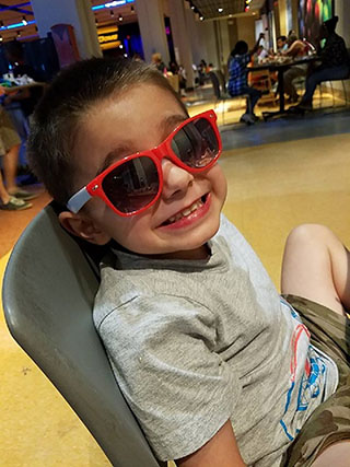 Finn in cool sunglasses